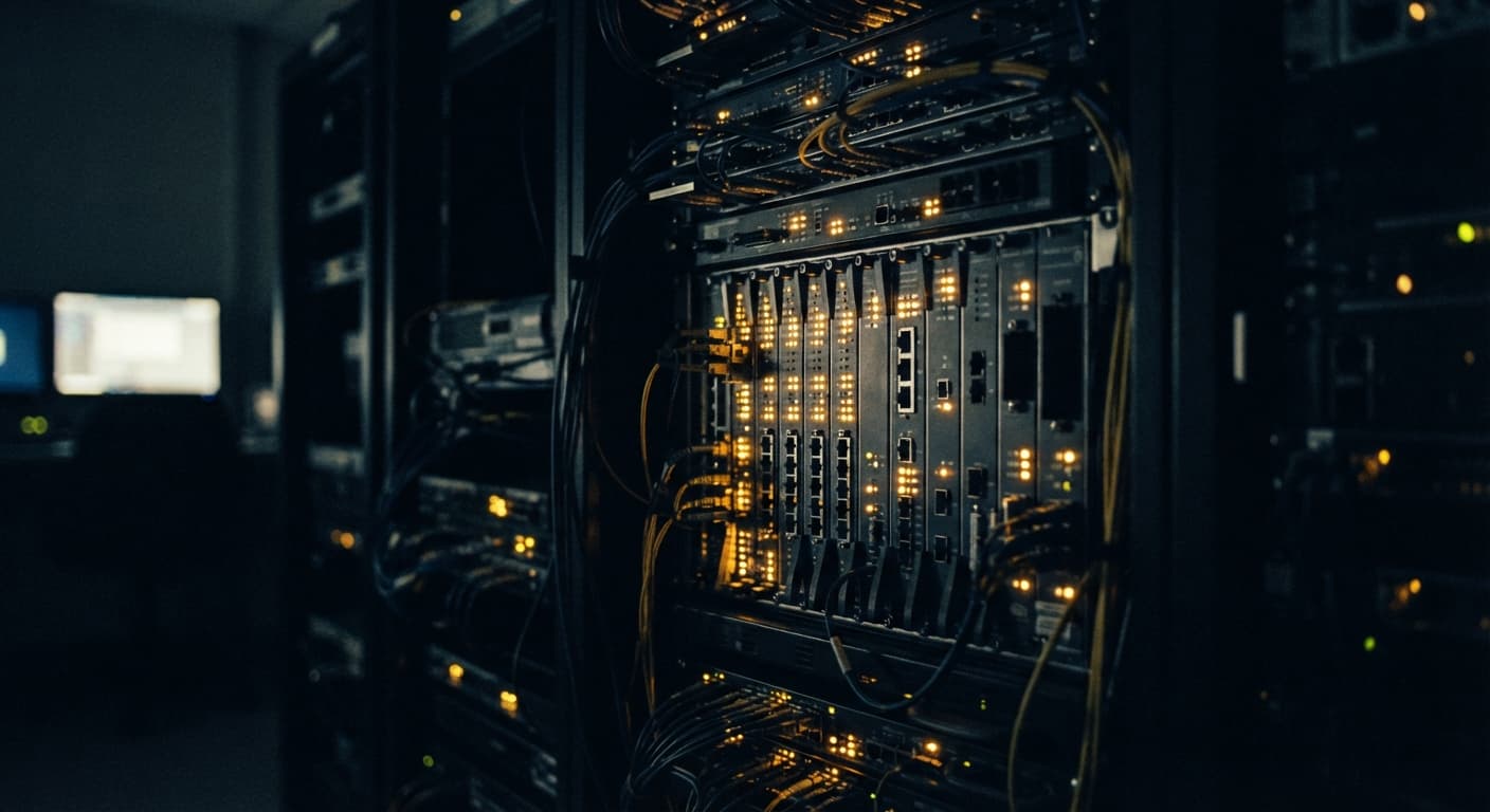 Telecom equipment rack with fibre patching